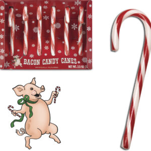 Bacon-flavored candy canes